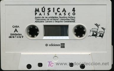 Cassetes antigas: M&uacute;sica 4. Pais Vasco. Unidades del 1 al 16 - 1993 (Solo cinta)