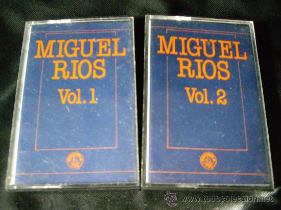 Casetes antiguos: MIGUEL RIOS-VOL1Y VOL2-DOBLE CASETE HISPAVOX