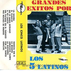 Casetes antiguos: CASETE GRANDES EXITOS DE LOS 5 LATINOS