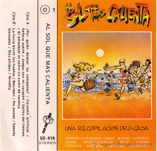 Cassette antiche: VVAA - AL SOL QUE M&Aacute;S CALIENTA - RECOPILACI&Oacute;N DRO+GASA - CASETE SPAIN - DRO 5D-419