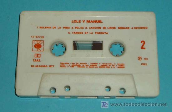 Casetes antiguos: LOLE Y MANUEL. CBS 1977 - Foto 2
