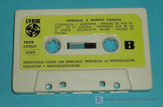 Casetes antiguos: HOMENAJE A MANOLO CARACOL - Foto 2