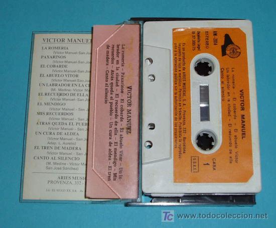 Casetes antiguos: VICTOR MANUEL. DISCOGRAFICA ARIES MUSICAL - Foto 2