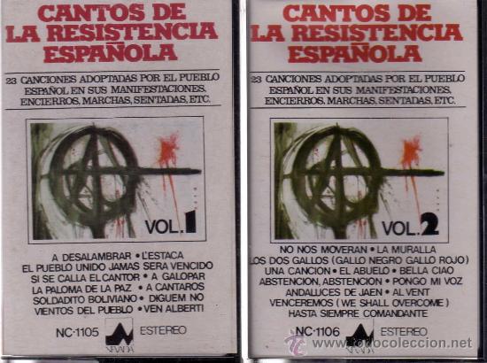 Alte Kassetten: &rdquo;CANTOS DE LA RESISTENCIA ESPA&Ntilde;OLA&rdquo; DOBLE CASSETTE