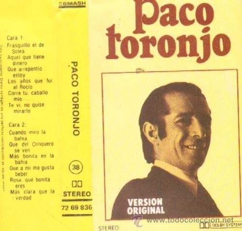 Casetes antiguos: PACO TORONJO - Foto 1