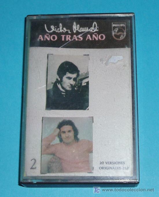 Casetes antiguos: VICTOR MANUEL. A&Ntilde;O TRAS A&Ntilde;O. PHILIPS - Foto 1