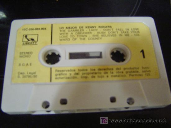 Casetes antiguos: KENNY ROGERS - LO MEJOR DE - Foto 1