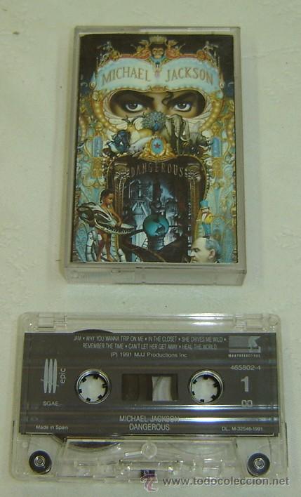 Casetes antiguos: CINTA K-7 CASSETTE MICHAEL JACKSON DANGEROUS - EPIC 1991 - Foto 1