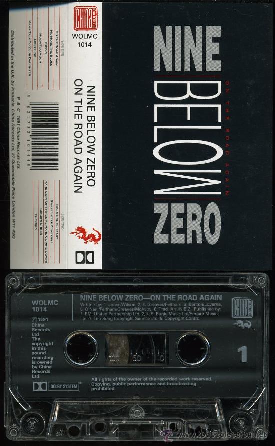 Casetes antiguos: Nine Below Zero - On the road again - Casete 1991 - Como nueva - Foto 1