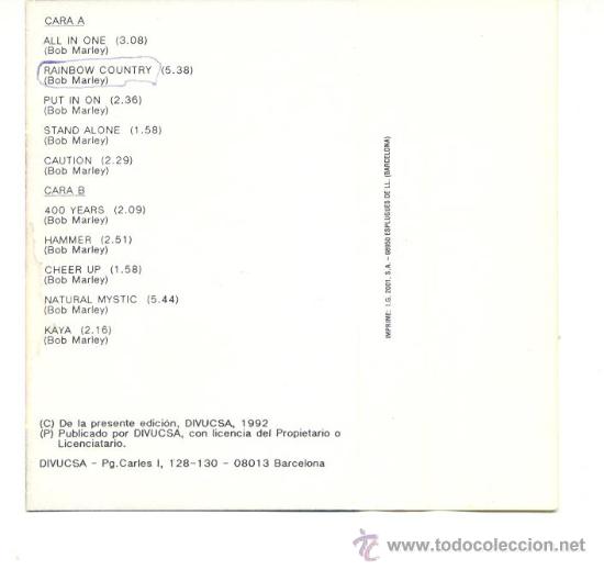 Casetes antiguos: BOB MARLEY COLLECTION 1 - Foto 2