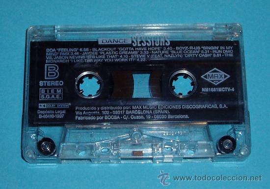 Casetes antiguos: DANCE SESSIONS. MAX MUSIC. 1997. SIN CAR&Aacute;TULA - Foto 2