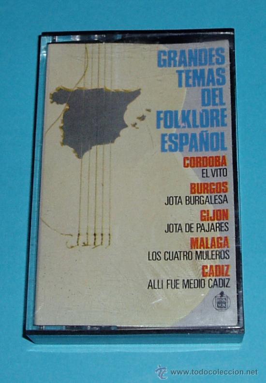 Casetes antiguos: GRANDES TEMAS DEL FOLKLORE ESPA&Ntilde;OL. HISPAVOX. 1979 - Foto 1