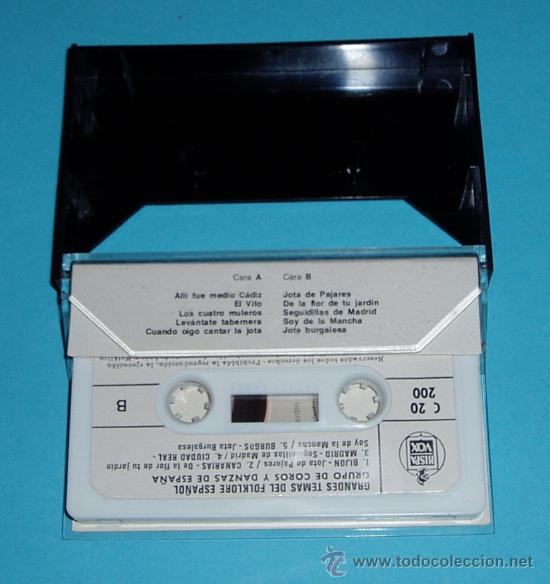 Casetes antiguos: GRANDES TEMAS DEL FOLKLORE ESPA&Ntilde;OL. HISPAVOX. 1979 - Foto 2
