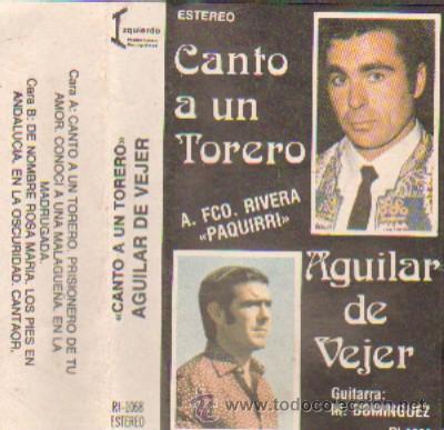 Casetes antiguos: AGUILAR DE VEJER CANTO A UN TORERO - Foto 1