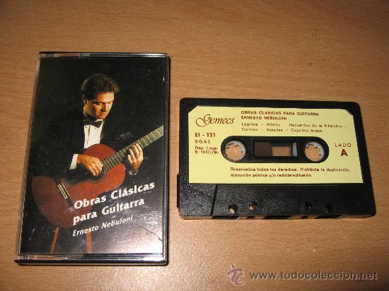 Casetes antiguos: ERNESTO NEBULONI obras clasicas para guitarra Casete
