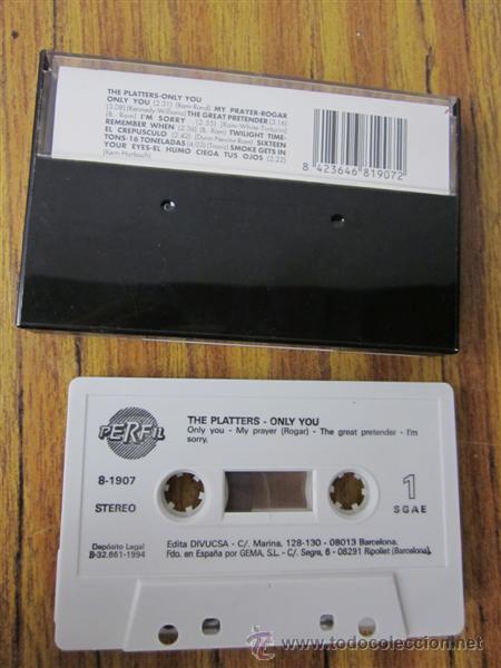 Casetes antiguos: THE PLATTERS .. Only You .. 1994 - Foto 2