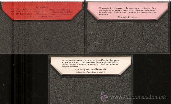 Casetes antiguos: LOTE 3 CASETES DE MANOLO ESCOBAR - Foto 2