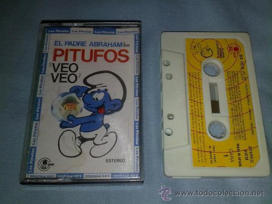 Casetes antiguos: CASETE PADRE ABRAHAM LOS PITUFOS OLE OLE - Foto 1