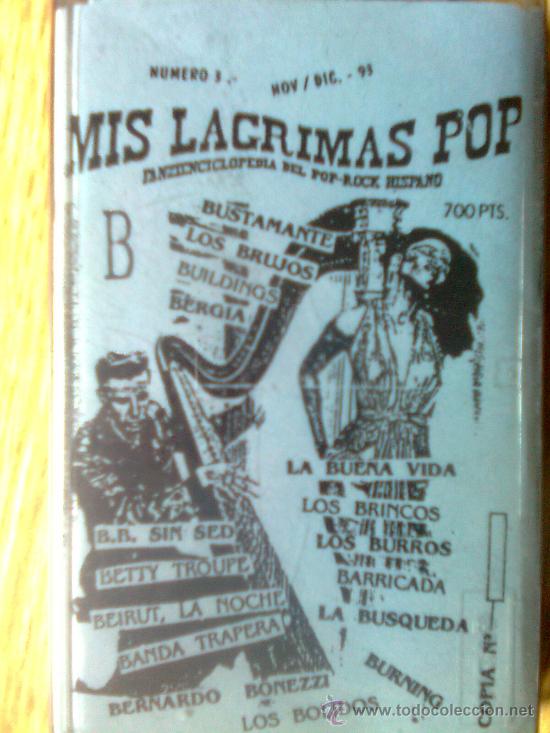 Casetes antiguos: Mis l&aacute;grimas Pop 3 letra b (Dimensi&oacute;n l&aacute;grima,1993).cinta q acompa&ntilde;aba fanzine. ver grupos