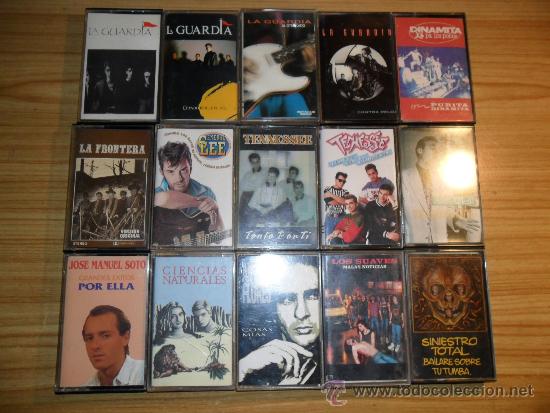 Casetes antiguos: 15 casettes originales m&uacute;sica espa&ntilde;ola a&ntilde;os 80 y 90 (rockabilly, pop, heavy...)