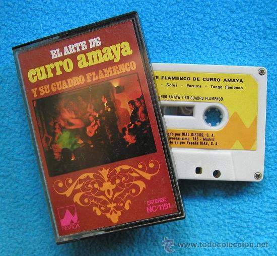 Casetes antiguos: CINTA CASETE ORIGINAL EL ARTE DE CURRO AMAYA Y SU CUADRO FLAMENCO A&Ntilde;O 1977 CASETTE CASET
