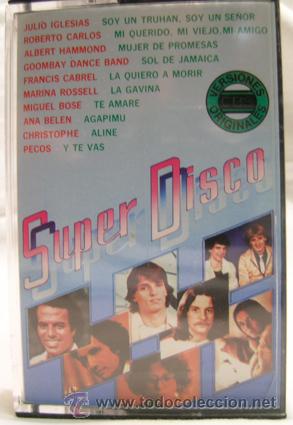 Casetes antiguos: Cinta de Cassette *SUPER DISCO - Versiones originales* -- CBS - Foto 1