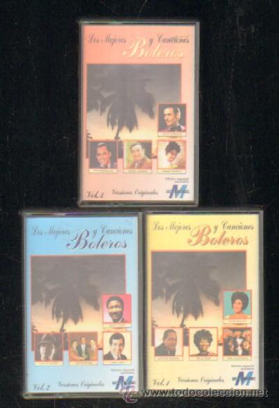 Cassette antiche: LOS MEJORES BOLEROS Y CANCIONES. 3 VOLUMENES CASEDOBLE-150