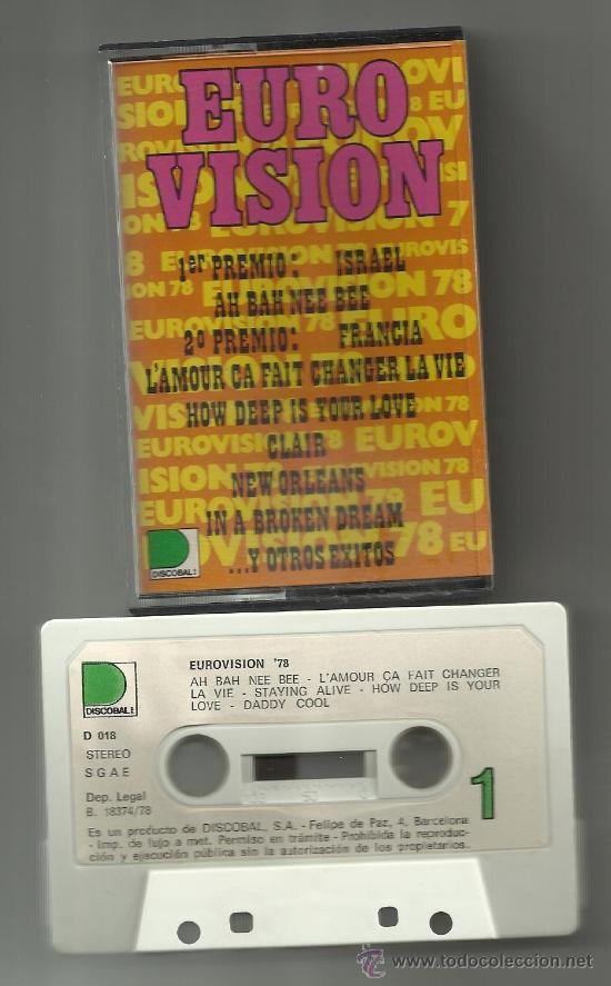 Casetes antiguos: Eurovision 78_Cinta de cassette edicion espa&ntilde;ola_1978 COMO NUEVA!!!
