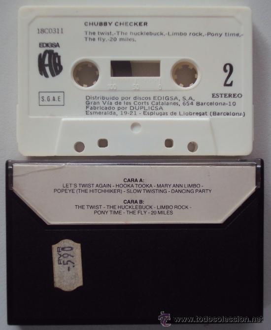 Casetes antiguos: CASETE DE CHUBBY CHECKER, EL REY DEL TWIST - Foto 2