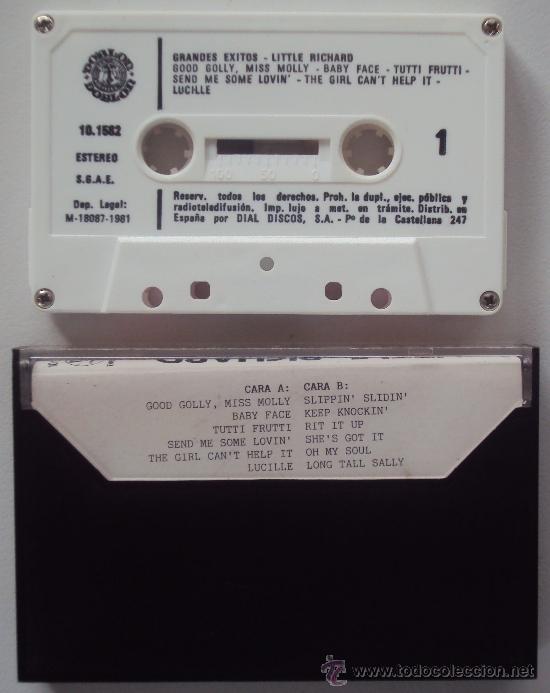 Casetes antiguos: CASETE DE LITTLE RICHARD, GRANDES EXITOS - Foto 2