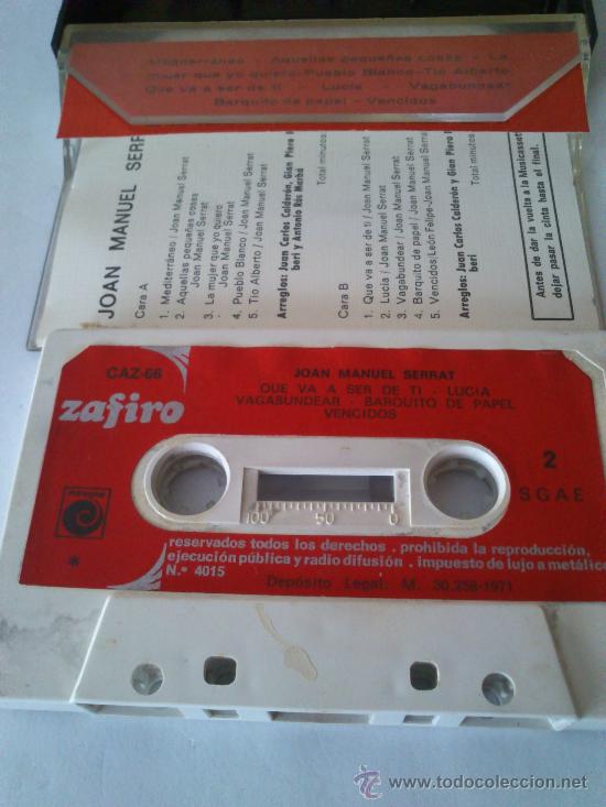 Casetes antiguos: Antiguo Cassette De Joan Manuel Serrat De 1993. - Foto 4