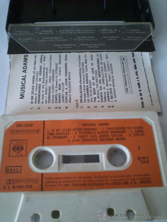 Casetes antiguos: Casette Musical Adams - Foto 4