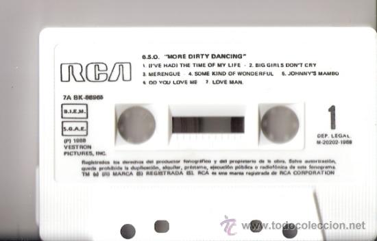Casetes antiguos: More Dirty Dancing. RCA. 1988. - Foto 2
