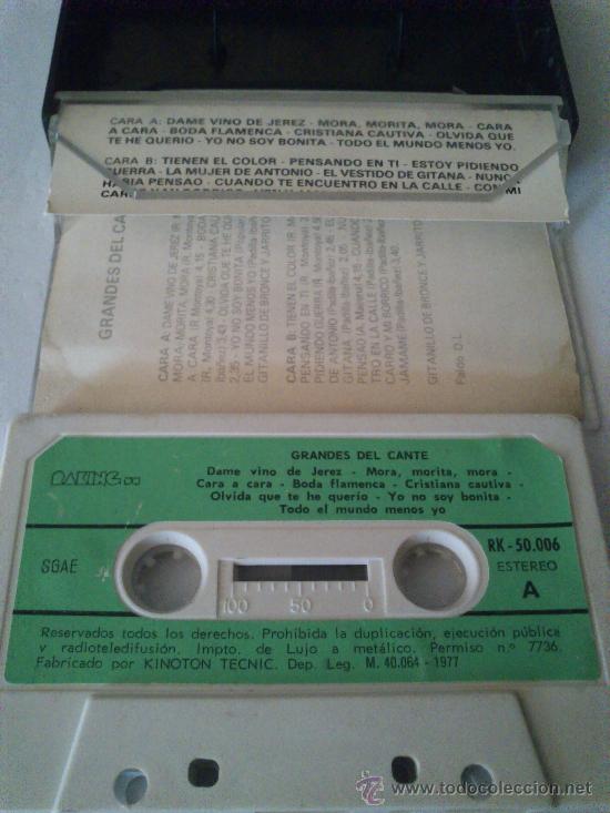 Casetes antiguos: Casette Grandes del Cante. Gitanillo de Bronce- Jarrito. - Foto 4