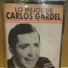 Casetes antiguos: LO MEJOR DE CARLOS GARDEL. CASETE PRECINTADO.. Lote 37592253