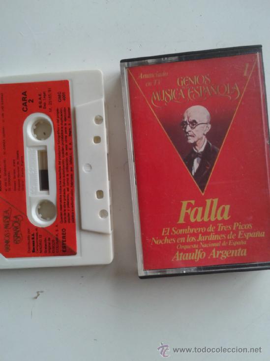 Casetes antiguos: GENIOS DE LA MUSICA ESPA&Ntilde;OLA  (MANUEL DE FALLA) - Foto 1