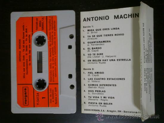 Casetes antiguos: ANTONIO MACHIN - DISCOS VERGARA 1971 - Foto 2