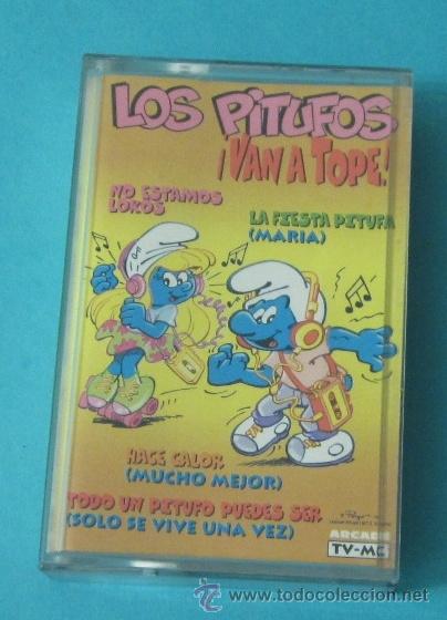 Casetes antiguos: LOS PITUFOS &iexcl; VAN A TOPE ! - Foto 1