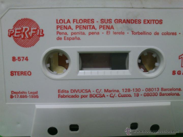 Casetes antiguos: LOLA FLORES---------------SUS GRANDES EXITOS. - Foto 3