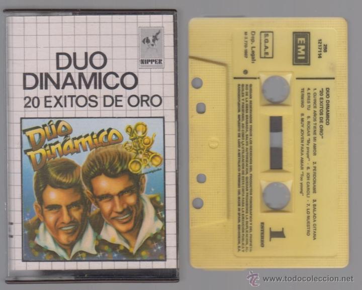 Casetes antiguos: D&uacute;o Din&aacute;mico cassette 20 &eacute;xitos de oro 1987 EMI - Foto 1