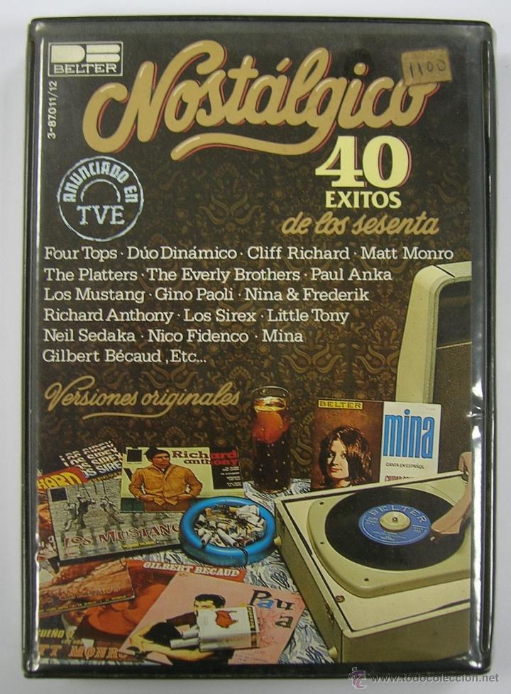 Casetes antiguos: NOSTALGICO 40 EXITOS DE LOS 60. ESTUCHE 2 CASETES BELTER 1981 - Foto 1