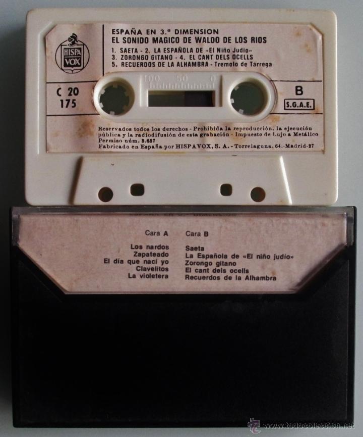 Casetes antiguos: WALDO DE LOS RIOS - ESPA&Ntilde;A EN 3&ordf; DIMENSION - 1979 - 10 TRACKS - Foto 2