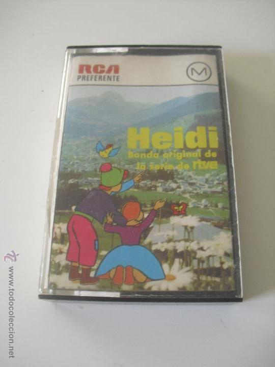 Casetes antiguos: Solo la Caja, casete vacio. Heidi. Banda original de la serie de Rtve.