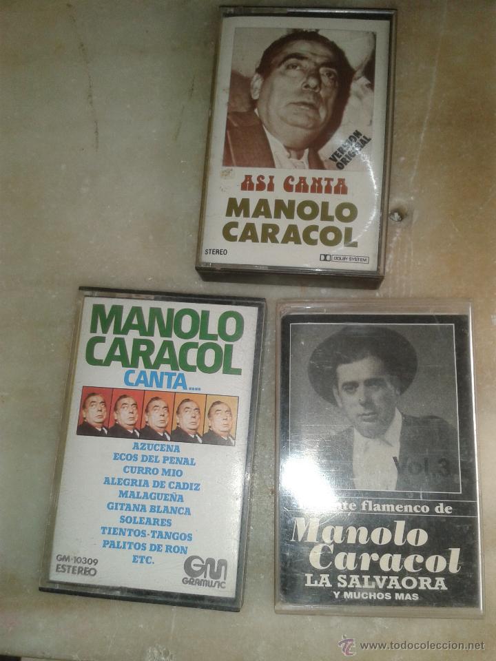 Casetes antiguos: 3 casetes de Manolo Caracol - Foto 1