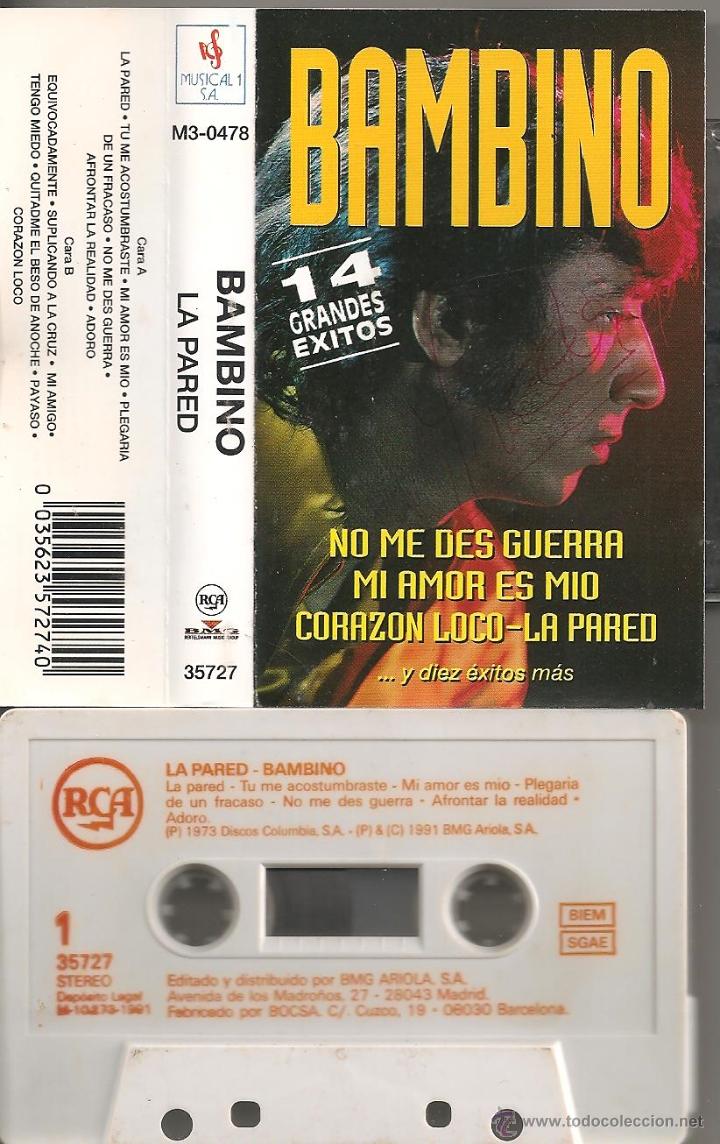 Casetes antiguos: BAMBINO - 14 GRANDES EXITOS (CASSETTE RCA 1991) - Foto 1