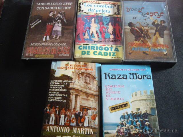 Casetes antiguos: LOTE 5 CASTS DEL CARNAVAL DE CADIZ