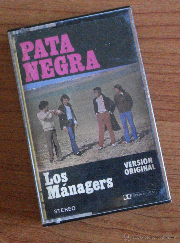 Casetes antiguos: Pata Negra, los managers; una grabaci&oacute;n m&iacute;tica; cassette vintage verde; como nueva