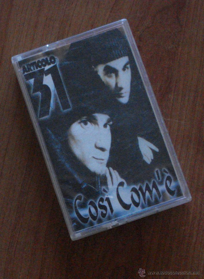 Casetes antiguos: Articolo 31, Cos&iacute; Com&acute;&eacute;; casette con uno de los mejores albunes del grupo italiano
