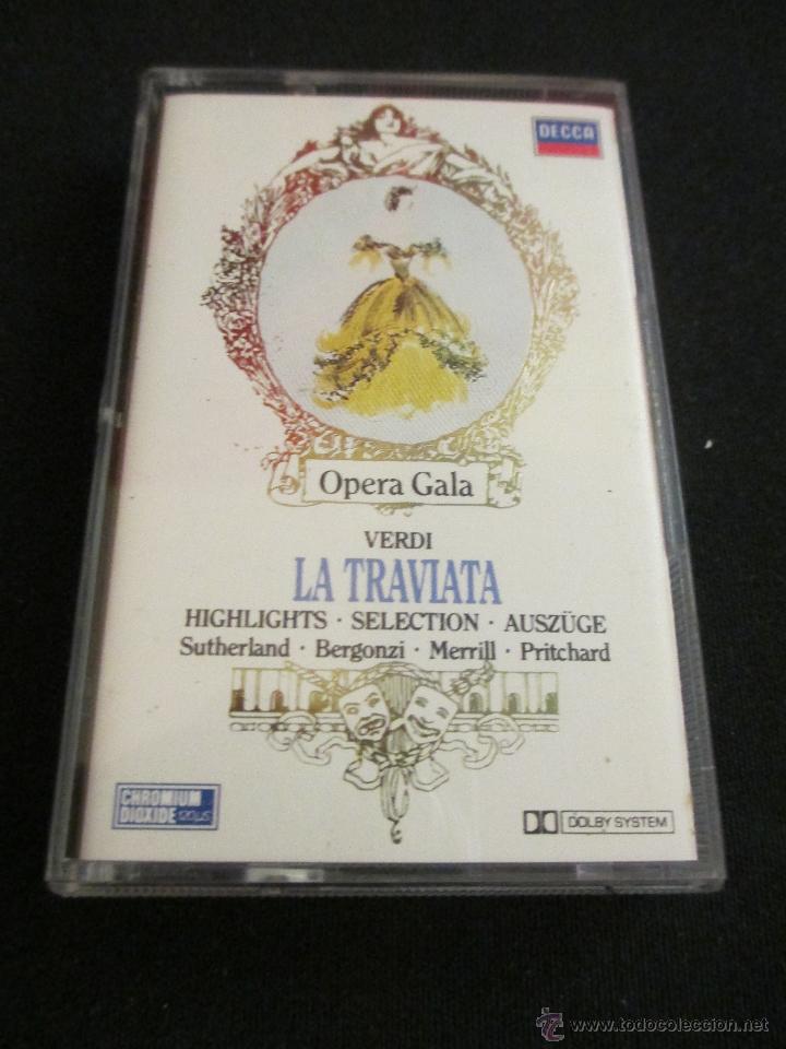 Casetes antiguos: CASSETTE DECCA - OPERA GALA - VERDI - LA TRAVIATA - Foto 1
