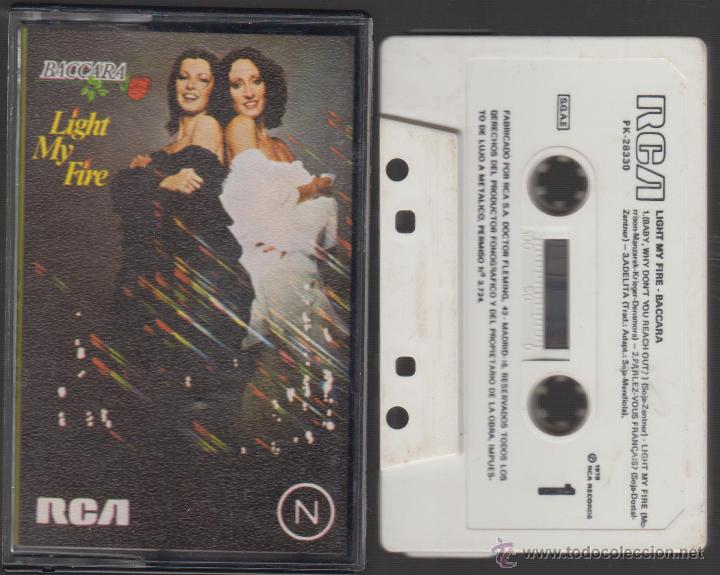 Casetes antiguos: Baccara cassette Light My Fire 1978 RCA - Foto 1